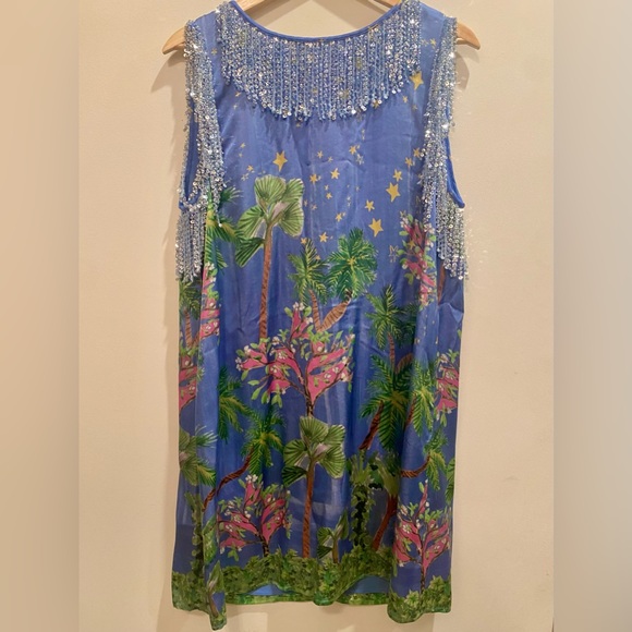 NWT Tropical Sequin CeliaB Ursa Dress L - Picture 3 of 5